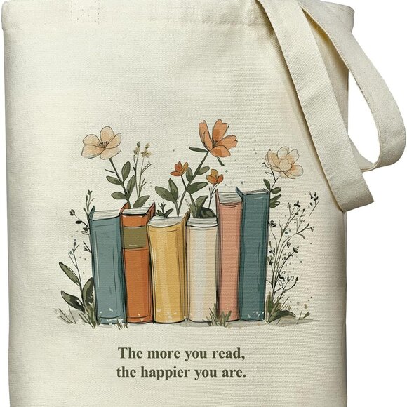 Tops - Canvas Tote Bag Women Durable Zipper Closure Inner Pocket Versatile